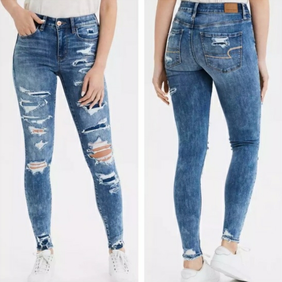 AE NE(X)T LEVEL HIGH-WAISTED JEGGING PATCH ME UP Size 6 - Picture 1 of 3